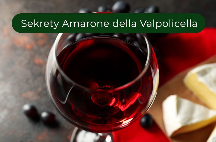 Kieliszek czerwonego wina Amarone della Valpolicella - Szczep Corvina Veronese