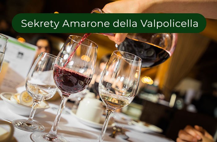 Polewanie wina z karafki - Amarone della Valpolicella szczepu Rondinella