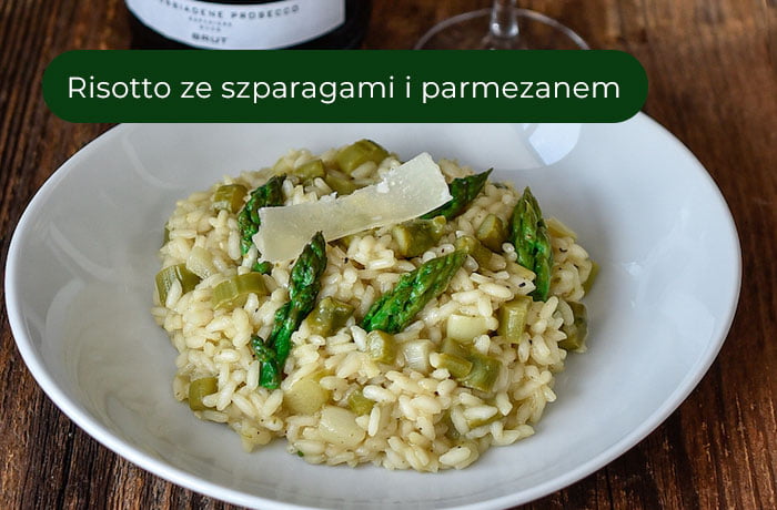 Kremowe risotto ze szparagami i białym winem