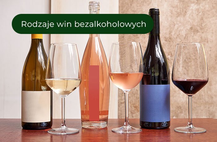 Rodzaje win bez alkoholu - czerwone, różowe i białe