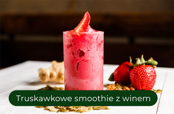 Truskawkowe smoothie z białym winem