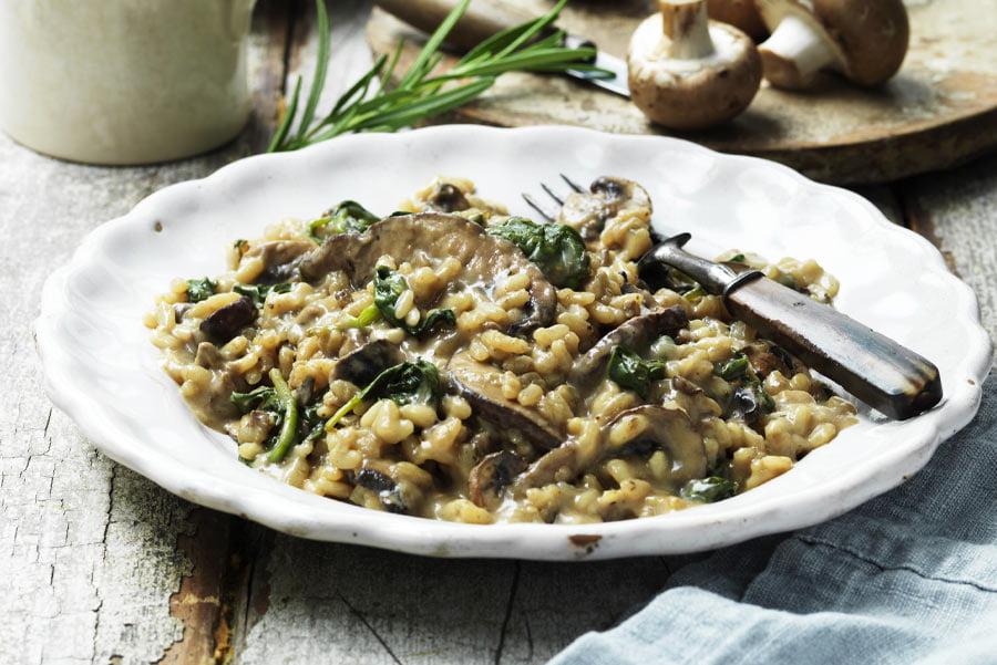 Jakie wino do dań z grzybami? Risotto z grzybami