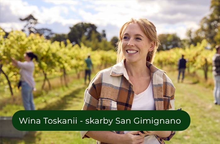 Kobieta winnicy San Gimignano