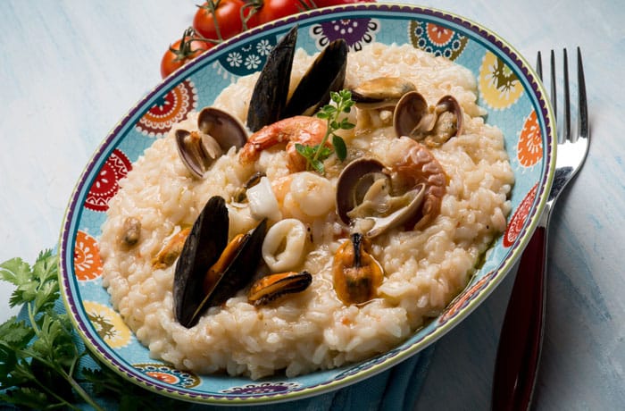 Risotto z owocami morza