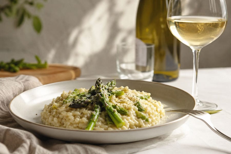 risotto ze szparagami