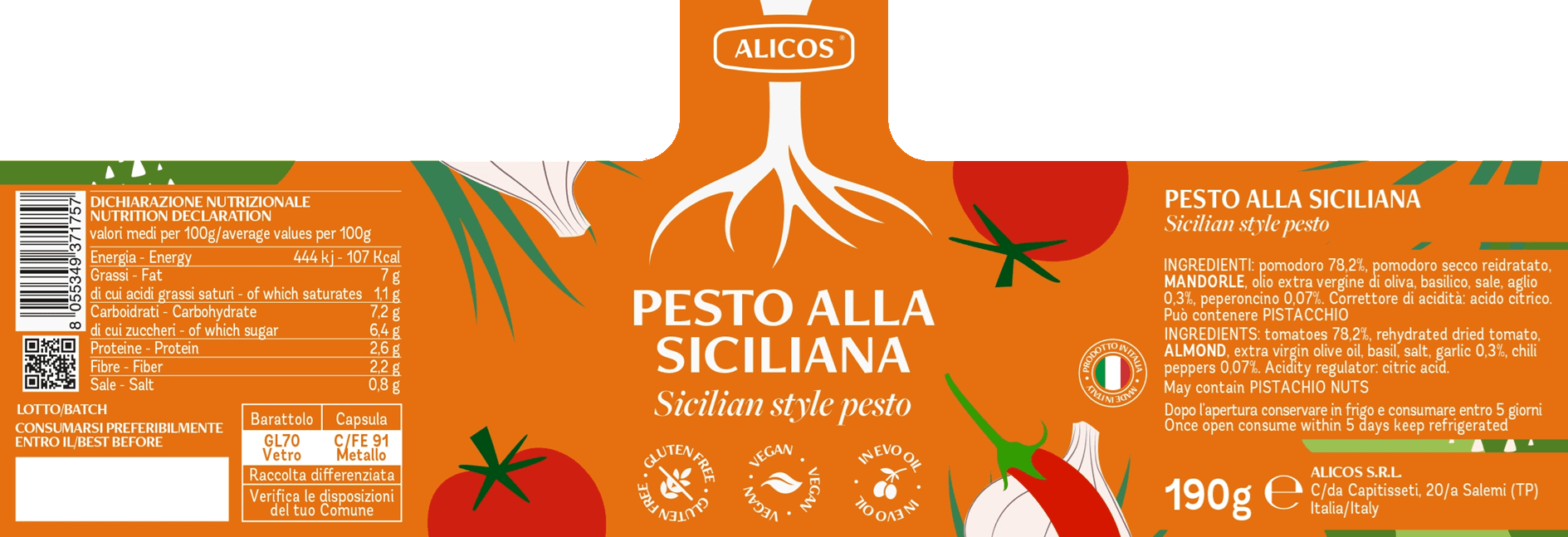 pesto alla siciliana etykieta