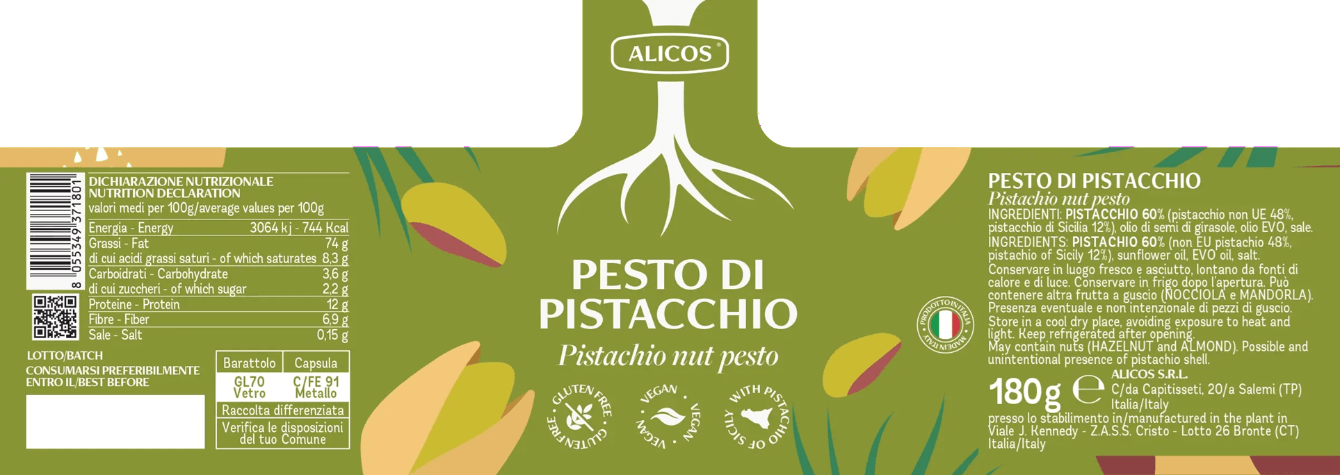 pesto di pistacchio etykieta