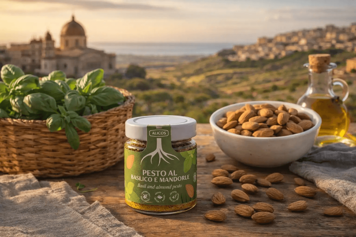 pesto el basilico e mandorle plener