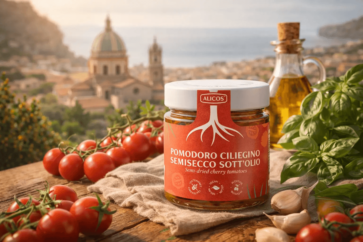 pomodoro Ciliegino semisecco sott'olio plener